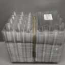 100 Pack Clear Plastic Egg Cartons, Reusable Stackable Egg Containers for Farm, Market & Fridge Storage, 34 Grid