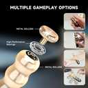 3 x Fidget Spinner Adult Desk Toy, Metal Fidget Toys for Anxiety Relief, ADHD Stress Relief Hand Spinner, Cool Mini Figure Ornament for Focus & Relaxation (Black Gold)