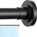 Black Yellow Shower Curtain Rod 31 to 68 Inch,1 Inch Diameter Adjustable Spring Tension Stainless Steel Telescoping Rod,Easy Install