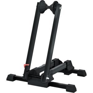 Sports Foldable Alloy Bicycle Stand Bike Floor Parking Rack Steady Wheel Holder Fit 20"-29" BikesIndoor Home Garage Cycling Storage Organizer Cycle Tires Rack Holder for Mountain and Road Bike