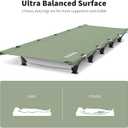 Naturehike GreenWild Camping Cot, Ultralight Folding Backpacking Cot, 60-Second Easy Set-Up, Supports 330lbs, Portable Camping Bed for Adults for Camping Hiking Travel Home