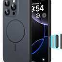 TAURI for iPhone 16 Pro Max Case, Upgrade Full Camera Protection, Camera Control, Compatible with Magsafe, Minimalist Slimmer Magnetic Phone Case for iPhone 16 Pro Max, Black