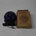 BESKAR USB Clip on Fan, Portable Small Fan with Cord Powered, 3 Speeds Strong Airflow, with Sturdy Clamp, Quiet Personal Desk Fan (Black)