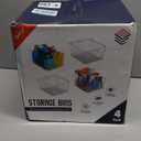 ClearSpace Clear Plastic Storage Bins – XL 4 Pack Perfect for Kitchen, Fridge, Pantry Organization, Cabinet Organizers