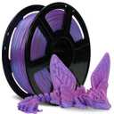 FLASHFORGE Rapid PLA Filament 1.75mm +/- 0.02mm Blue to Pink Gradient, Max 500mm/s High Speed Printing, 3D Printer Filament 1kg(2.2lbs), Changing Colors with Light