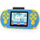 16 Bit Handheld Game for Kids, Video Game Player with Built in 230 HD Games, 3.0'' Screen Retro Electronic Machine with 3 Cartridges, Portable Rechargeable Games for Ages 312(Blue)