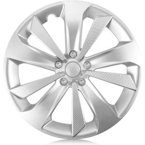 Impreza Hub Cap Wheel Cover Compatible with 2017-2023 Chrome Silver | Replaces OE 28811FL02A, 28811FL010、Fits 2017 2018 2019 2020 2021 2022 2023 Impreza all trims