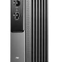 DREO Radiator Heater, Dual Knobs, 8 Safety Protection, 1500W Electric Space Heaters for Indoor Use Large Room, Energy Saving, Quiet Oil Filled Radiator for Bedroom, Adjustable Thermostat (Gray)