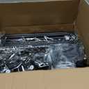 Calmootey Portable Closet Organizers, Clothing Storage, Wardrobe with 6 Shelves and Hanging Rod, Non-Woven Fabric Cover with 4 Side Pockets, Black