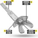 Nxtrnd Two Pro Football Mouth Guard, Permanent Strap, Fits Adult & Youth (Transparent)