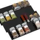 Adjustable Acrylic Spice Drawer Organizer Rack, Spice Drawer Organizer Shelf Expandable From 8 Inch to 16 Inch, Acrylic Drawer Organizer for Seasoning Jars