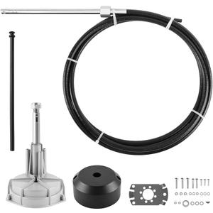 Boats Steering System, 10ft Cable Outboard Steering Kit 3/4" Standard Tapered Shaft, Boat Steering System for Yachts, Fishing Boats and Other Watercraft