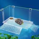 Screwless Installation Turtle Basking Platform Hanging Turtle Ramp for Turtle Tank Aquarium (Large)