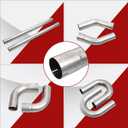 409 Steel 3'' Inch DIY Custom Mandrel Exhaust Pipe Tube Pipe,48'' Straight Pipe,3'' OD Straight & Mandrel Bend Pipe(45/90/180 Degree) Kit,Custom Fitment For Exhaust System 8PCS