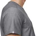 FIGS Leon Scrub Top for Men 3 Pockets, Tailored Fit, Modern V-Neck, 4-Way Stretch, Moisture-Wicking (Gray, S)