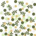 210 Pcs Baby Shower Confetti Greenery Glitter Table Decorations Eucalyptus Golden Scatter Country Nature-Theme Party St.Patrick's Day Wedding Christmas Supplies