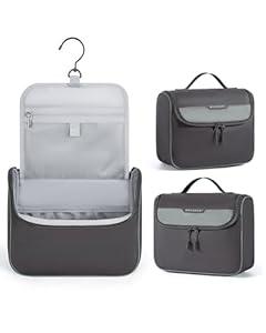 BAGSMART Travel Toiletry Bag for Men, Hanging Toiletry Bag for Mens Traveling, Outdoor Activities, Bathroom Shaving, Travel Essentials Dopp Kit Organizer 360 Swivel Hook Water Resistant, Blue