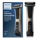 Philips Norelco Bodygroom 7000 Series, Showerproof Groin and Body Trimmer for Men, Precise Body Grooming, Adjustable Comb, Safe Even Below The Belt, 80 Min. Runtime, Model BG7030/49 (Black/Steel)