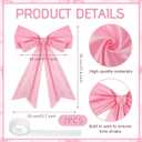 2 Pcs Large Pink Coquette Bow for Backdrop 27.6 x 21.7 Inches Big Pink Bows Room Wall Decor Giant Ribbon Tie Hanging Gift for Birthday Bachelorette Party Girl Baby Shower Bridal Shower Wedding