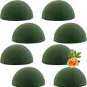 HAKZEON 4 PCS Floral Dry Foam Half Ball, Green Foam Half Ball, Round Foam Block Green Floral Foam Round Ball for Artificial Plant Arrangement, 5.5 x 2.75 Inch