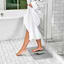 Madesmart Stone Bath Mat Diatomaceous Earth Shower Mat Non-Slip Super Absorbent Diatomite Stone Bath Mats for Bathroom Floor Quick Drying Natural Easy to Clean (24", 16")