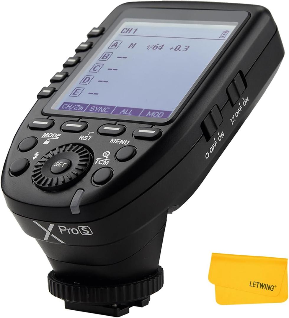 Godox XPro-S TTL Wireless Flash Trigger for Sony Camera, 2.4G Wirless Flash Transmitter HSS 1/8000s, TTL-Convert-Manual Function, 11 Customizable Functions, Big LCD Screen, 16 Groups and 32 Channels