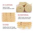 613 Bundles Human Hair Blonde Deep Wave Bundles 24 26 28 Inch Double Weft 613 Deep Wave Bundle Unprocessed Brazilian Virgin Remy Hair Extensions For Women
