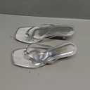 LULLASONG Women's Kitten Heels Sandals Square Open Toe Flip Flop Heels 1.8-2 Inch Heeled Sandals for Women (7.5)