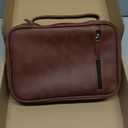 Full Leather Bible Cover for Men & Women, Bibles Study Supplies with Bookmark,Carrying Case for Bible Holder,Bible Protective Book Holder Carrying Case Organizer,Ideal Christian Gift (Brown)