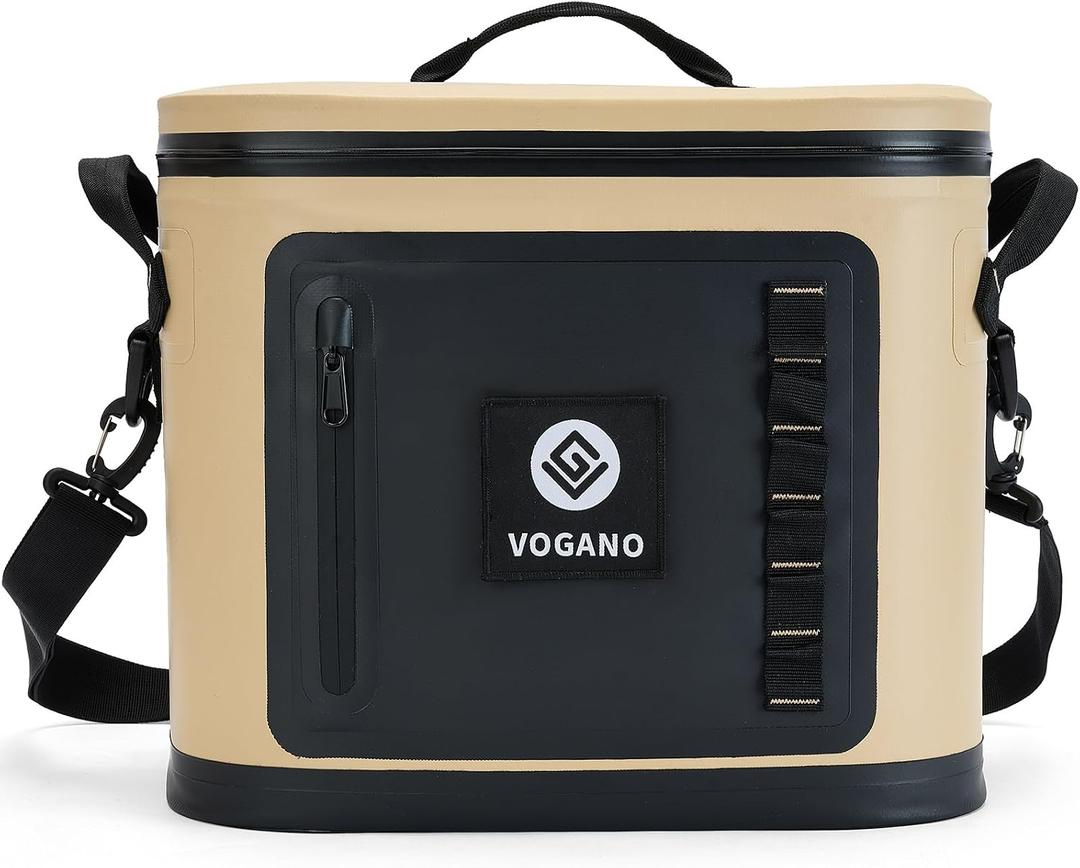 Vogano 40 Can Soft Cooler Bag - Insulated Leak-Proof Large Cooler Bag with Roll-Top Waterproof Seal | Portable Ice Chest for Camping, Beach, Travel, Picnics | 24HR Cold Retention