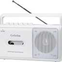 Gelielim Cassette Player Boombox, Portable AM/FM Radio Stereo, Cassette Tape Player Recorder with Big Speaker and Earphone Jack, Battery Operated or AC Powered Tape Recorder Cassette Player (White)