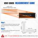 Fancat 24x6 Duct Opening | Steel Return Air Grille | Vent Cover Grill for Sidewall and Ceiling | HVAC Cold Air Intake Grille | White | Outer Dimensions: 25.75"W X 7.75"