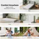 Novilla Foldable Mattress Topper, Queen Size Comfort Foam Trifold Mattress with Cloud Design Cover, 4 Inch Folding Mattress for Back Pain Relief, Suitable for Camping, RV Travel, 80"x60"x4"