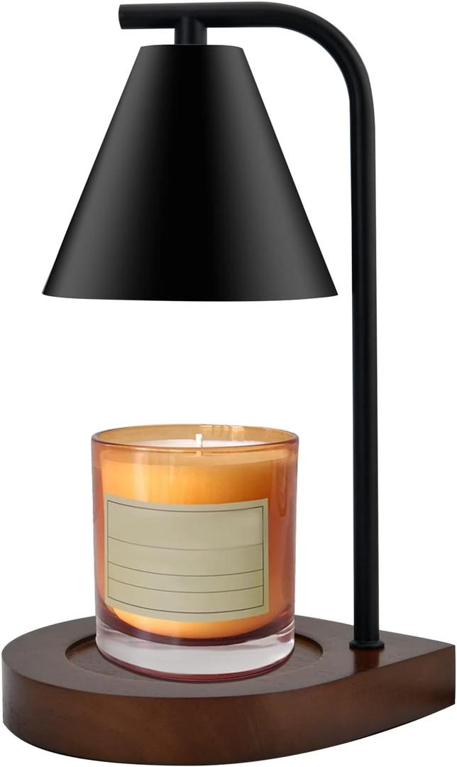 SOKCVSEA Candle Warmer Lamp - Candle Warmer with Dimmable, Birthday Gifts for Women Mom Gifts, House Warming Gifts New Home Decor, Wax Melt with 2 Bulbs Black