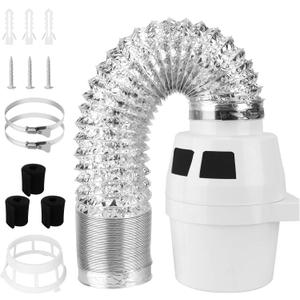 Oterbear 3 in 1 Indoor Dryer Vent Kit with Dryer Vent Hose - Dryer Lint Catcher Water Filter Bucket - Dryer Lint Trap for Electric Dryer, Filter Sponge with Holder, Filter Bucket