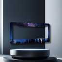 Galaxy Forest License Plate Frame Blue Purple Space Stars License Plate Personalise Colorful Stainless Steel Auto Parts Funny License Plate Beautiful Decoration with Screws 12.3"x6.3"