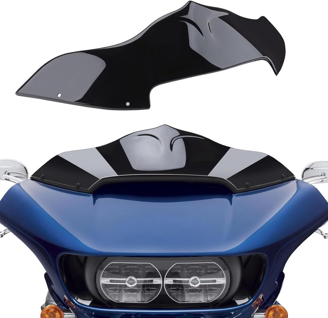 7 inch Windscreen Motorcycle Bat-Style Wave Windshield Fit for Harley Touring Road Glide 2015-2023