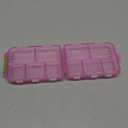 Zuihug 1Pack Travel Pill Organizer - 10 Compartments Pill Case, Compact and Portable Pill Box, Perfect for On-The-Go Storage, Pill Holder for Purse Pink