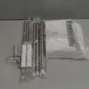 JOYMOOP White Broom and Dustpan Set, Upright Angle Design with Built-in Comb Teeth for Kitchen, Office, Pet Hair, Hard Floors