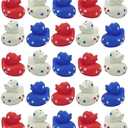 4E's Novelty Patriotic Rubber Ducks (30 Pack) Bulk 2" - 4th of July Party Favors, Patriotic Party Supplies Gifts toys for Kids Adults Fourth of July, Jeep Ducking