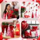 Kathfly 3 Pcs Valentines Tree Table Decor Artificial Cone Trees Decoration with Heart Decor Red Pink White Valentine's Day Table Centerpiece for Galentines Day Gifts Anniversary Home Tiered Tray