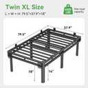 Twin XL Bed Frame, 18 inch Metal Bed Frame & Box Spring 2 in 1 Design