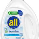 Liquid Laundry Detergent for Sensitive Skin, Unscented and Hypoallergenic, Concentrated, 50oz, 66 Loads