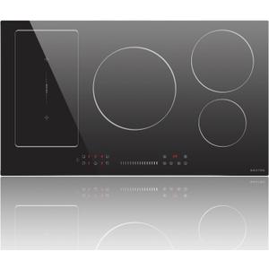 Noxton 36 Inch Induction Cooktop, 5 Burners Electric Cooktop, Upgraded Induction Stovetop with Flex Zone, Power Boost, Pause, 9 Power Levels, Child Safety Lock, Timer, 220-240V Hard wire
