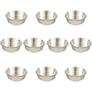 Poker Table Cup Holder Inserts - 10 Pack Stainless Steel Shallow Drop-in Drinks Holders for Casino Game Table Sofa Boat Bench Desk - Jumbo Shallow