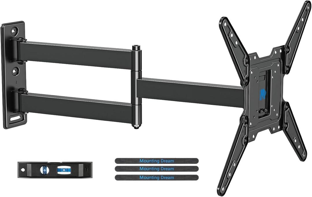 Mounting Dream Long Arm TV Wall Mount for Most 26-65 Inch TVs, 30 Inch Long Extension TV Mount Swivel and Tilt, Full Motion Wall Mount TV Bracket Fit Max VESA 400x400mm,Up to 99 lbs, MD2286-M