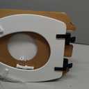 Mayfair Bennett Toilet Seat with Matte Black Hinges, Slow Close Wood Seat, Secure Metal Hinges, Easy Install, Made in USA, Elongated, White