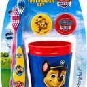 Brush Buddies Paw Patrol Manual Toothbrush and Cup Set for Kids Ages 2+ – Soft Bristles, Easy-Grip Handle, Fun Character Design, Toddler Oral Care Set for Boys and Girls