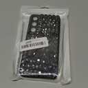 Cavdycidy for Samsung Galaxy S24 Plus Case for Women GirlShiny Luxury Bling Phone Case with 3D Glitter Sparkle Crystal Rhinestone Diamond GemsGloss Acrylic Back and Soft TPU Bumper CoverBlack