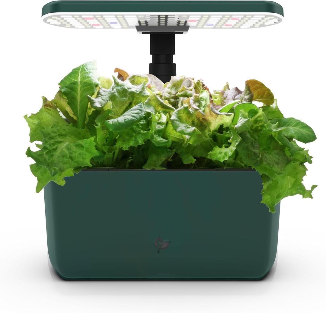 AeroGarden Harvest Lite in Green, Soil-Free Indoor Hydroponic Garden with LED Grow Light for Year-Round Gardening of up to 6 Herbs and Vegetables